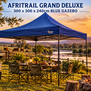 AFRITRAIL GRAND DELUXE 300 x 300 x 240cm BLUE GAZEBO