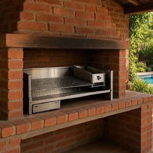 1200 TABLETOP- 304 STAINLESS-STEEL LOOSE-STANDING/INSERT BRAAI.