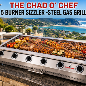 THE CHAD O` CHEF 5 BURNER SIZZLER -STEEL GAS GRILL