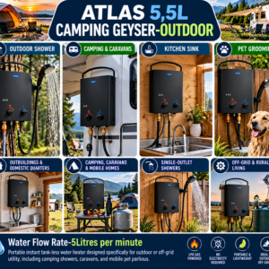 ATLAS 5,5L CAMPING GEYSER-OUTDOOR ONLY