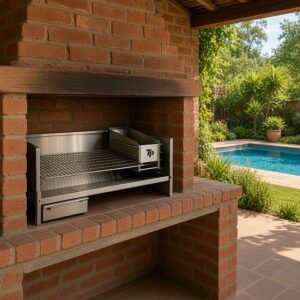 700 TABLETOP- 430 stainless-steel LOOSE-STANDING/INSERT BRAAI.