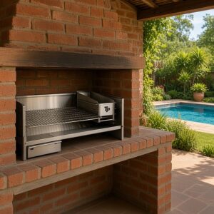 900 TABLETOP- 430 STAINLESS-STEEL LOOSE-STANDING/INSERT BRAAI.
