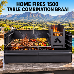 HOME FIRES 1500 TABLE BRAAI GRID COMBINATION