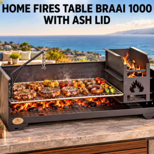 HOME FIRES TABLE BRAAI 1000 WITH ASH LID