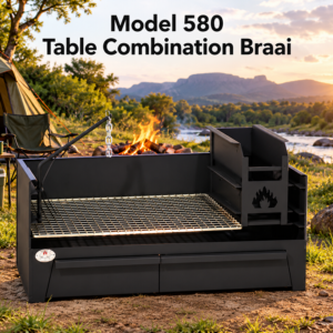 HOME FIRES 580 TABLE COMBINATION BRAAI WITH A POTJIE ARM