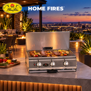 HOME FIRES STAINLESS STEEL183 GAS GRILLER FLAT TOP BRAAI
