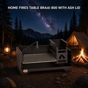 HOME FIRES TABLE BRAAI 800 WITH ASH LID