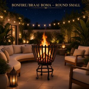 THE BONFIRE/BRAAI BOMA- ROUND SMALL (BLACK)