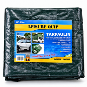 TARPAULIN SIZE 2,5M X 2,5M WITH REINFORCED CORNERS