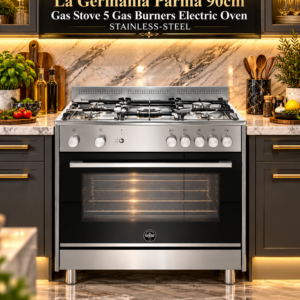 La Germania Parma 90cm Gas Stove 5 Gas Burners 9MF Electric Oven S/Steel