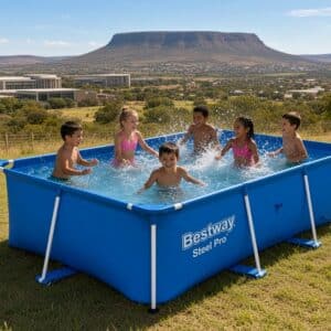BESTWAY, 2,300L STEEL PRO POWER PRO FRAME POOL 2.59M X 1.70M X 61CM, 56403