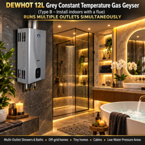 DEWHOT 12L Indoor Gas Geyser- Constant Temperature LPG (Type B)