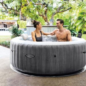 INTEX 4 PERSON GREYWOOD DELUXE ROUND BUBBLE SPA