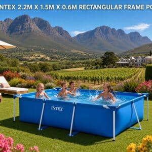 INTEX 2.2M X 1.5M X 0.6M RECTANGULAR FRAME POOL