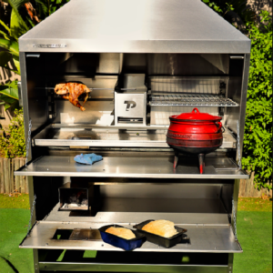 1200mm FREE STANDING STAINLESS-STEEL ROCKET BARBEQUE BRAAI