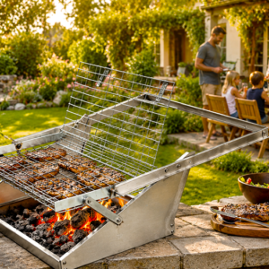 THE STAINLESS-STEEL FLIPPEN BRAAI GRID AND FRAME