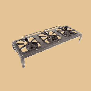 ROBFAIR TRIPLE BURNER STAND-ALONE BOILING TABLE.