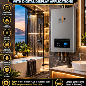 ALVA 14L CONSTANT TEMP LOW PRESSURE GAS GEYSER WITH DIGITAL DISPLAY