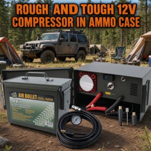 ROUGH AND TOUGH 12V COMPRESSOR IN AMMO CASE