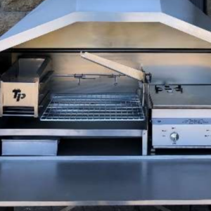 THE PREMIUM SINGLE DOOR 1200 MILD STEEL/STAINLESS-STEEL FREE STANDING BRAAI GAS COMBO`S