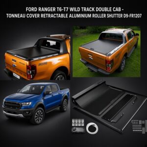 FORD RANGER T6-T7 WILD TRACK DOUBLE CAB TONNEAU COVER RETRACTABLE ALUMINIUM ROLLER SHUTTER-D9-FR1207