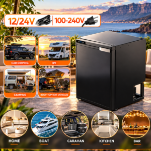 THE ALPICOOL CR65 IS A 65-LITRE, 12V/24V COMPRESSOR FRIDGE