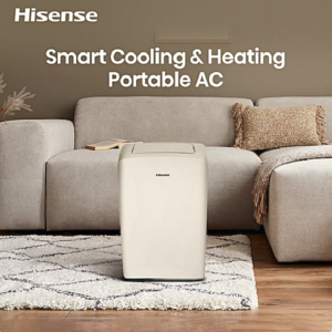 THE HISENSE 12000BTU PORTABLE AIR CONDITIONER