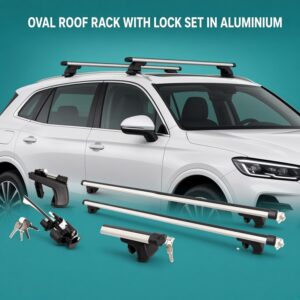 OVAL ROOF RACK WITH LOCK SET-ALUMINIUM