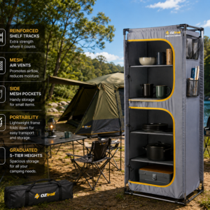 OZtrail 5 Shelf Camp Cupboard
