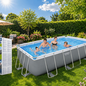 BESTWAY STEEL PRO MAX RECTANGULAR 4.12 m x 2.01 mFRAME POOL SET.56457