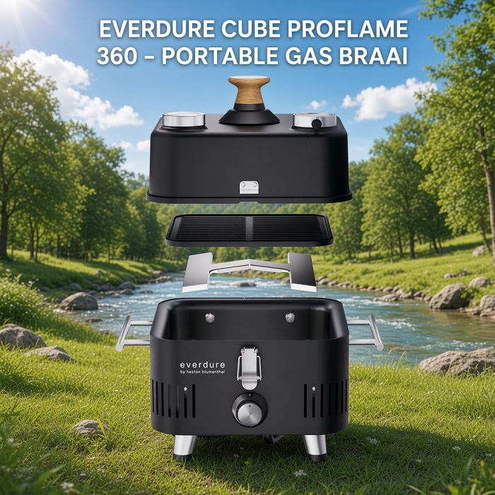 EVERDURE CUBE PROFLAME 360 – PORTABLE GAS BRAAI