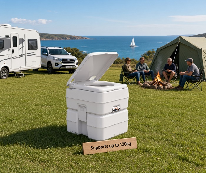 SEAFLO 10L PORTABLE TOILET “UPGRADE YOUR CAMPING COMFORT WITH THE ULTIMATE ODOUR-FREE PORTABLE TOILET”