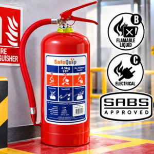 SAFE QUIP 4.5KG DRY CHEMICAL POWDER (DCP) FIRE EXTINGUISHER