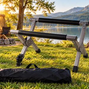 LEISURE-QUIP PORTABLE FRIDGE AND COOLER BOX STAND WITH LEVEL ADJUSTER